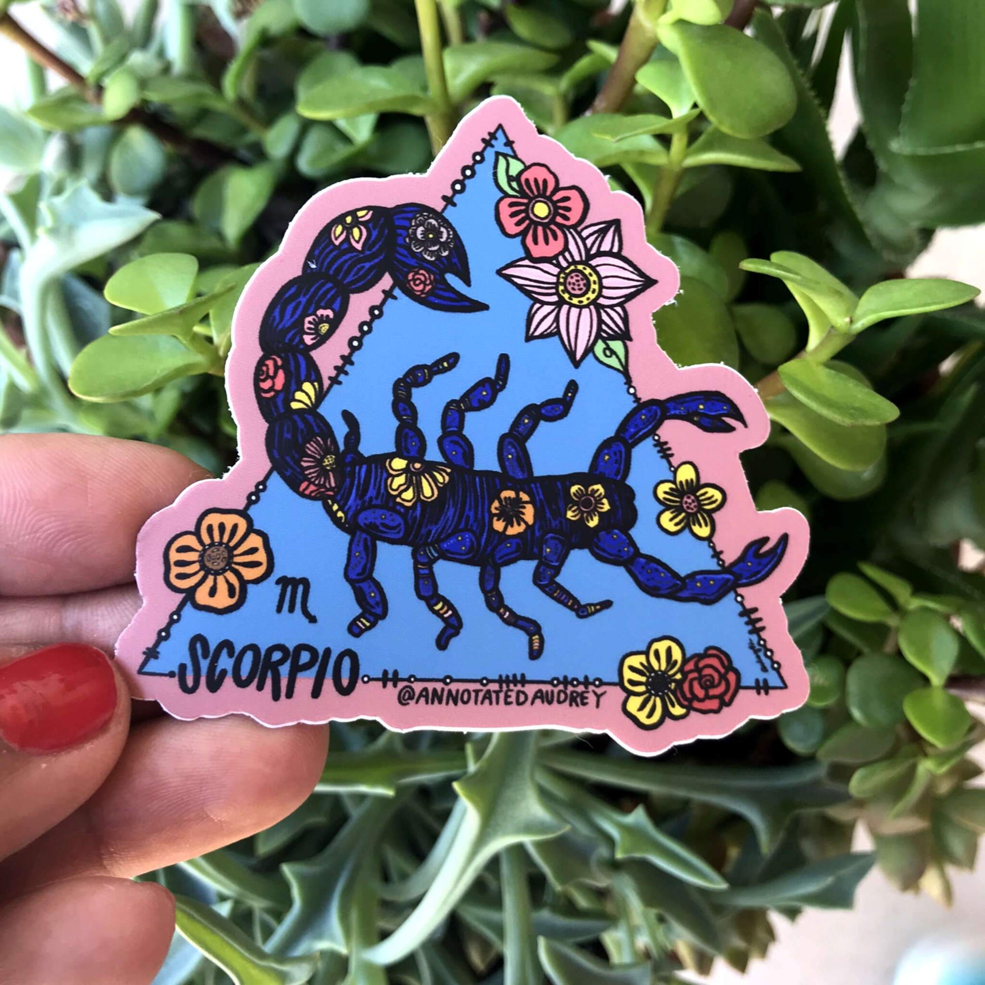 Holding sticker for scale