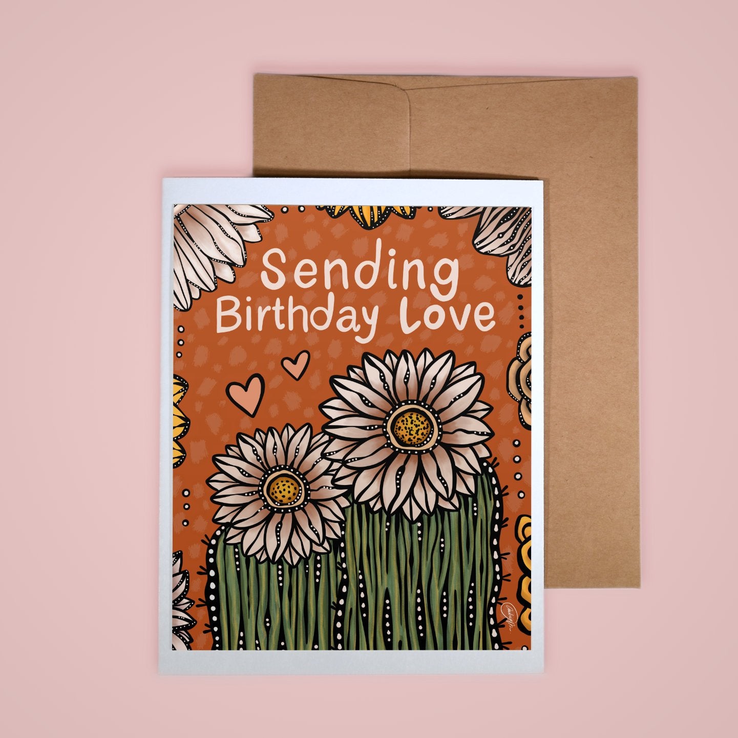 Card on white background