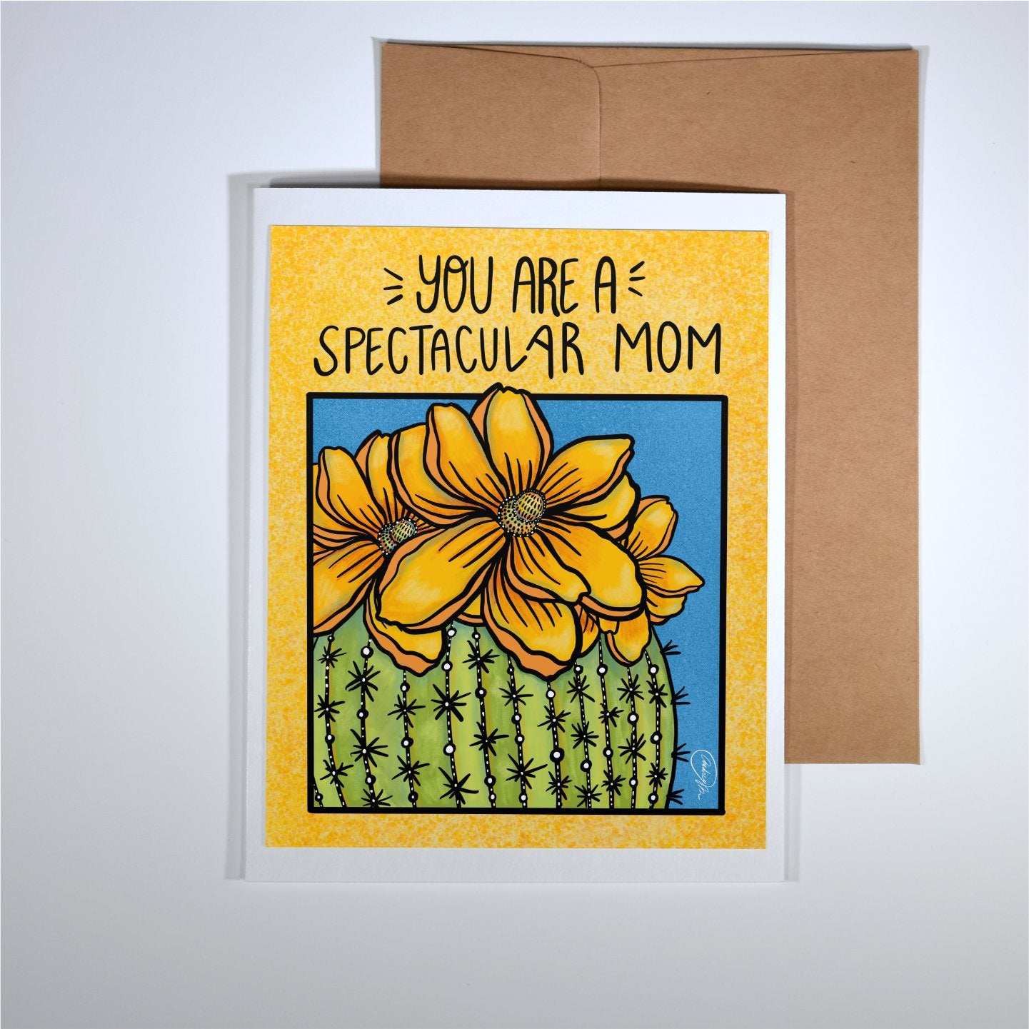 Card on white background