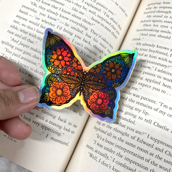 Holographic Sticker - Stained Glass Butterfly