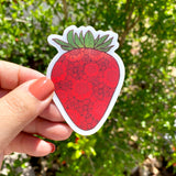 Clear Sticker - Spring Strawberry
