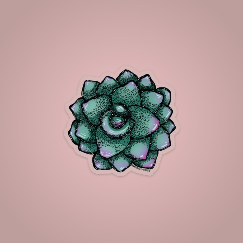 Transparent Sticker - Succulent