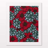 Art print in white frame on white wall