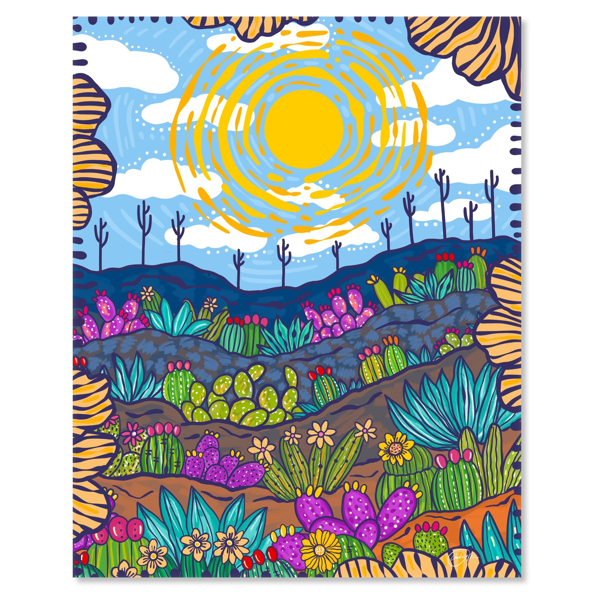 Art print on white with shadow