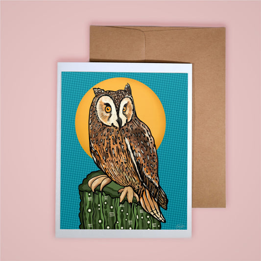 Card on pink background