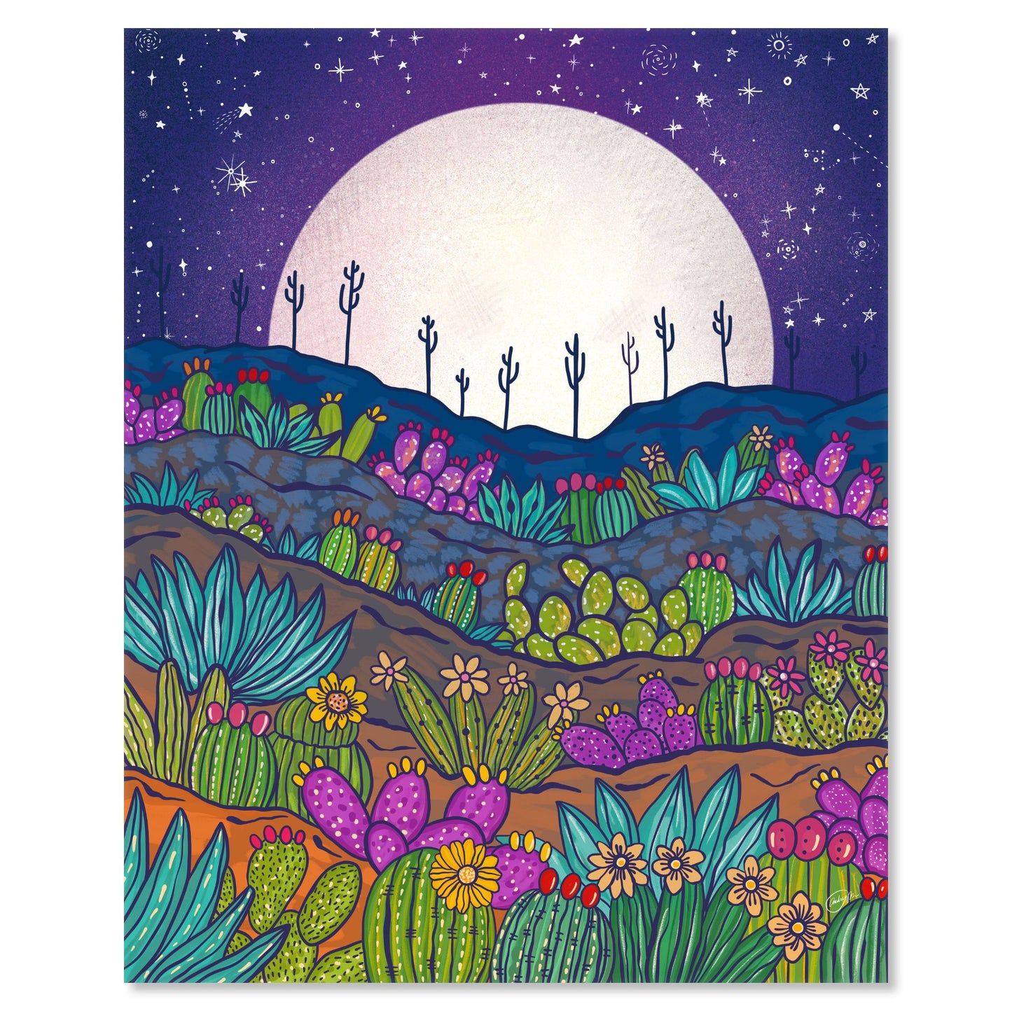 Art print on white with shadow