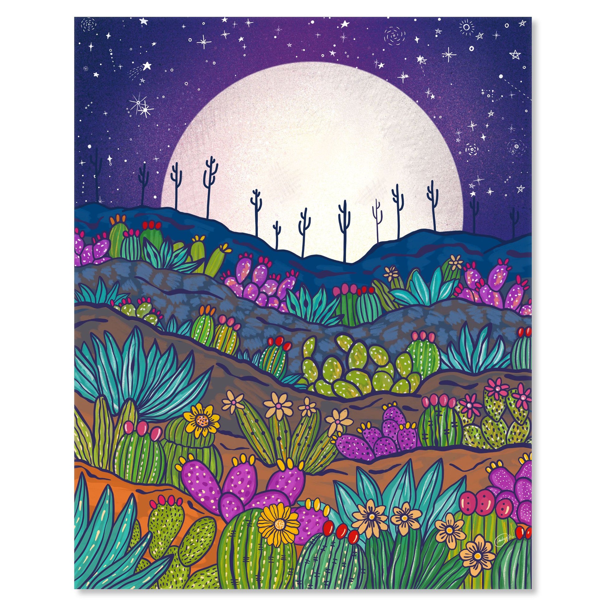 Art print on white with shadow