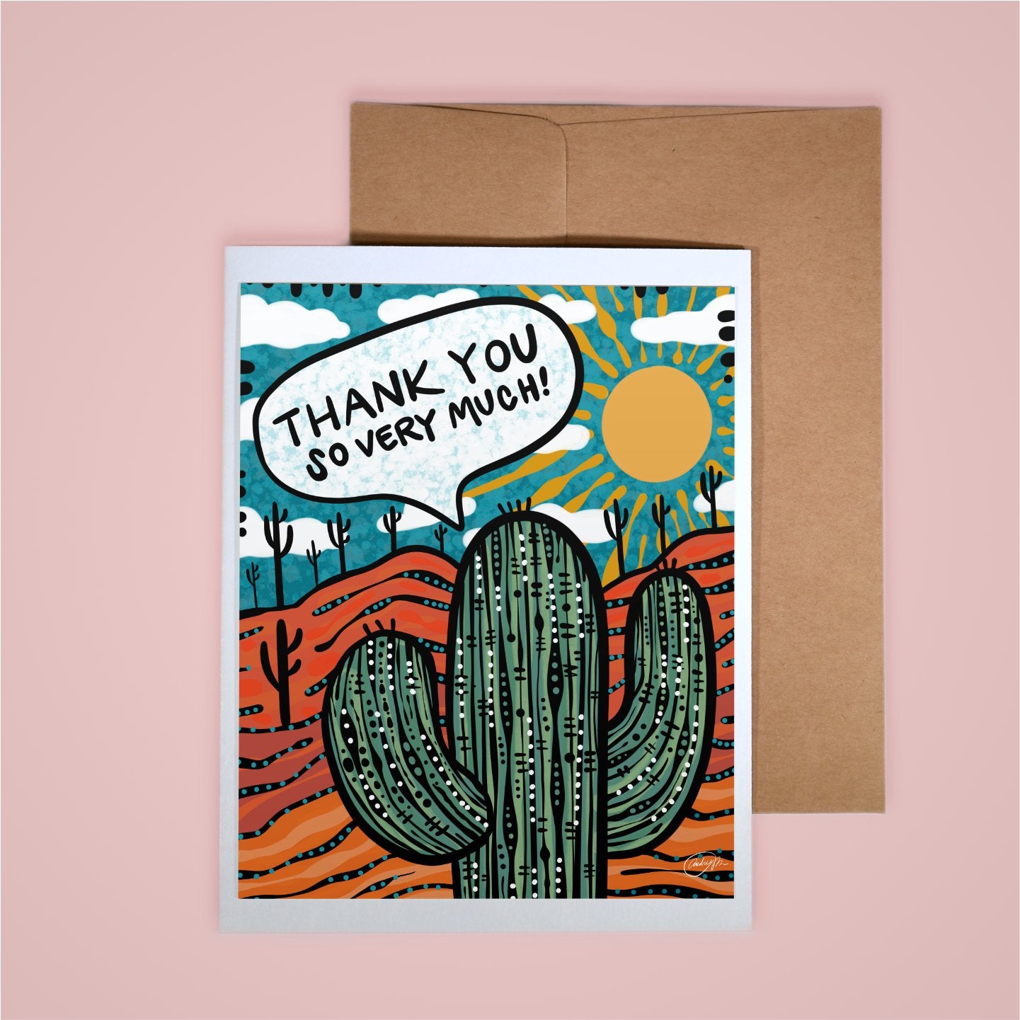 Card on white background