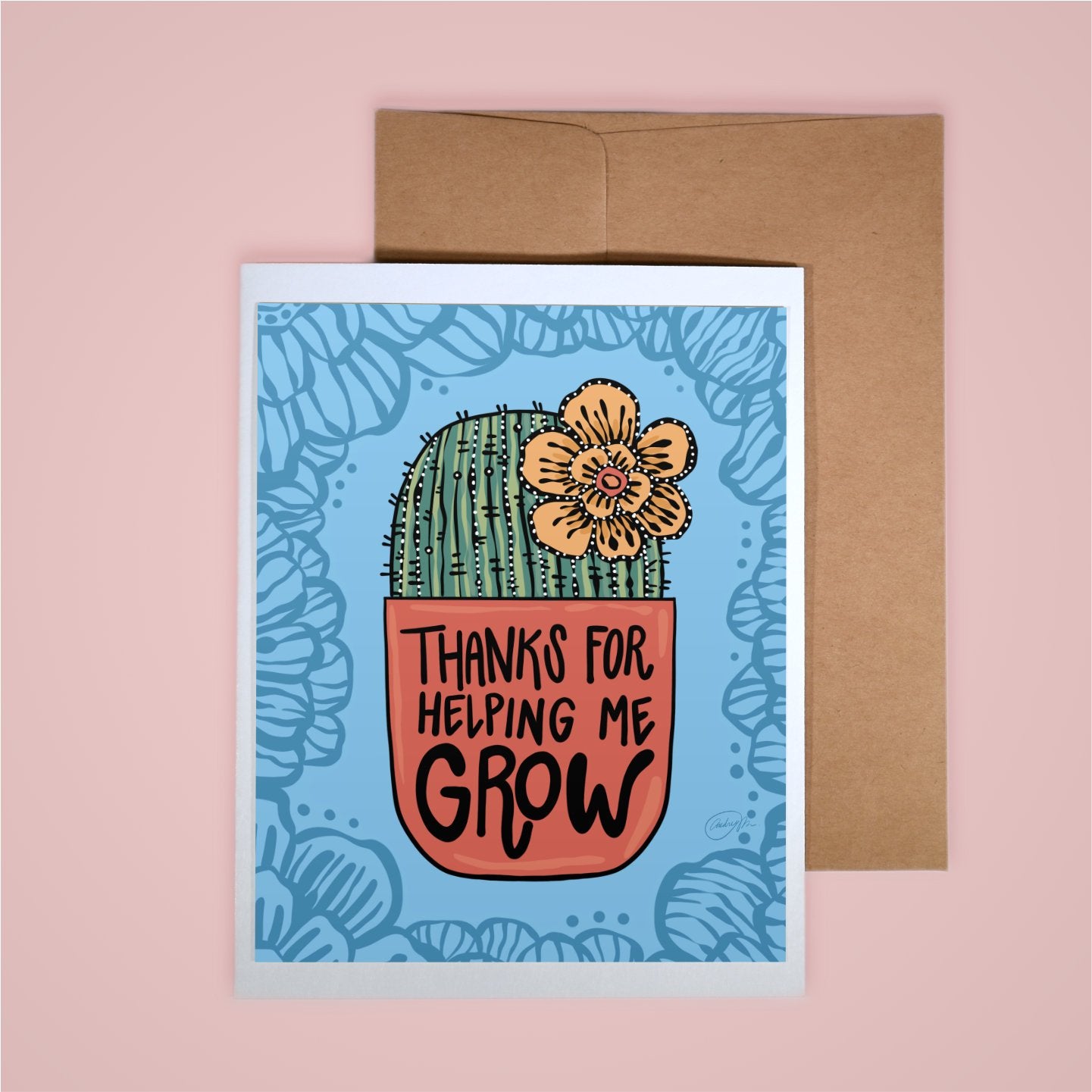 Card on white background