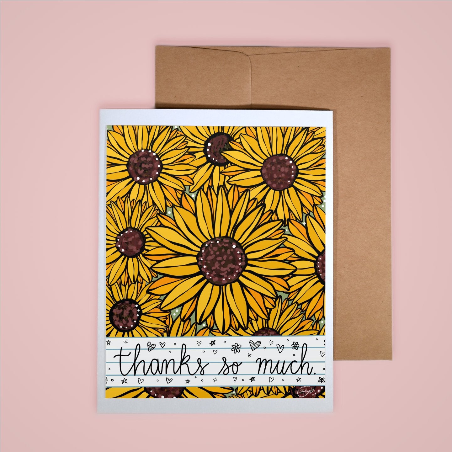 Card on white background