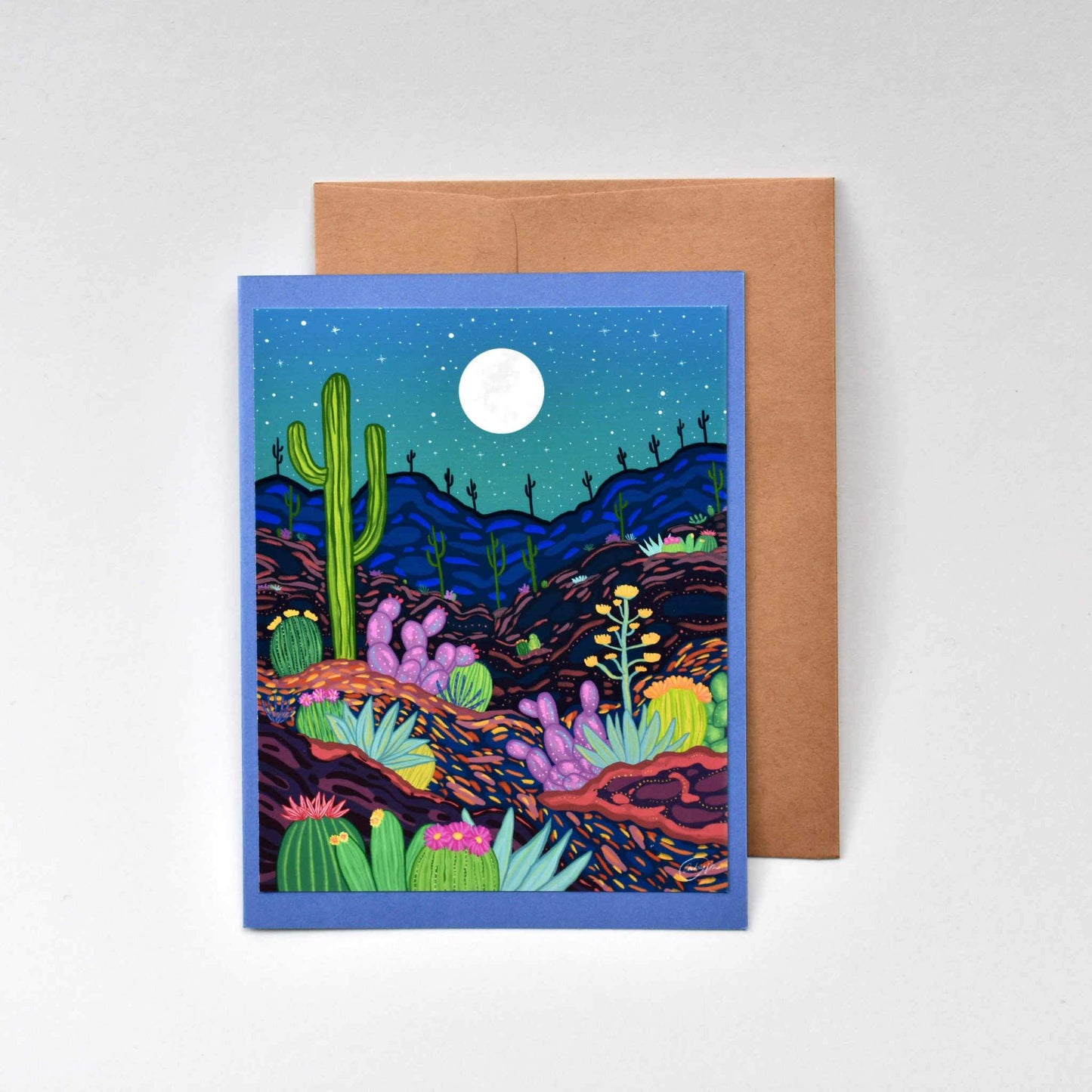 Card on white background