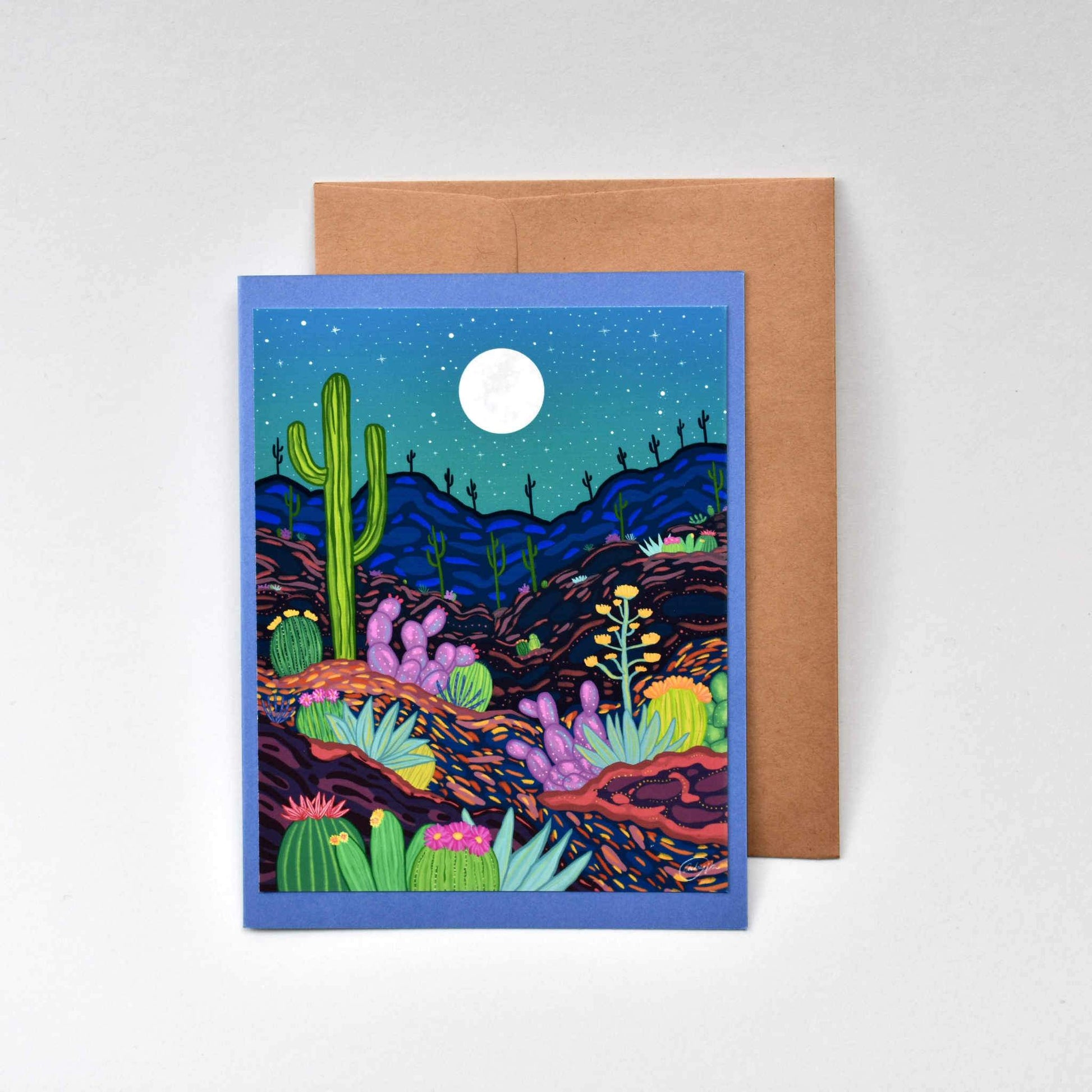 Card on white background