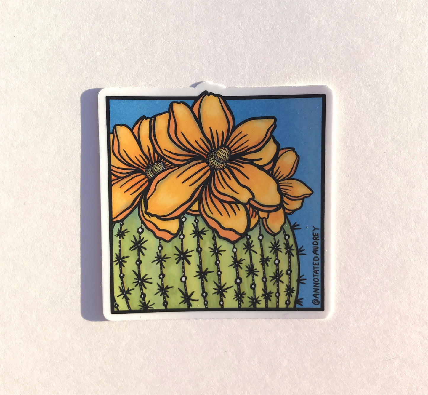 Sticker on white background