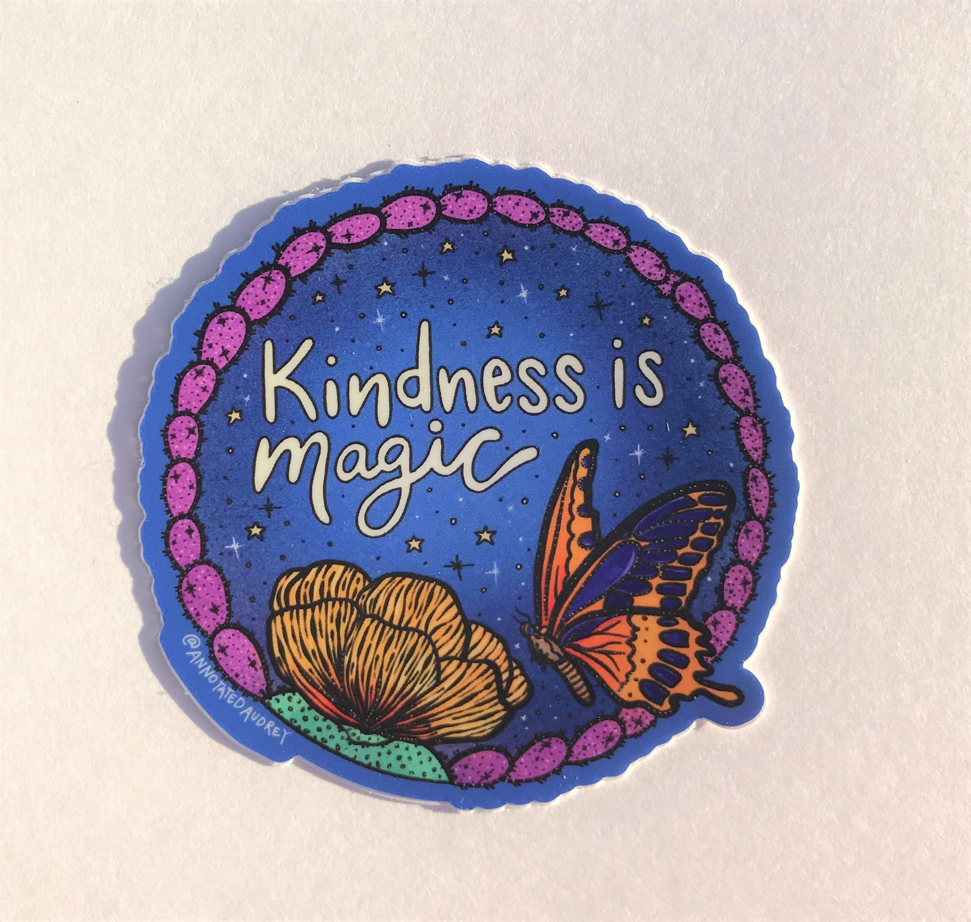 Sticker on white background
