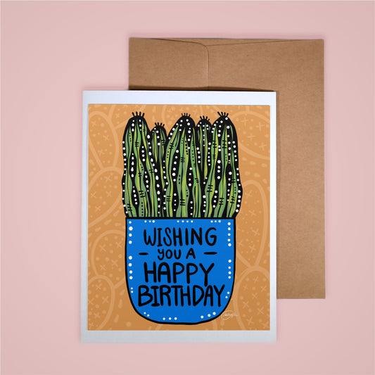Card on white background
