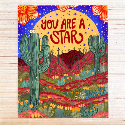 Art print on white with shadow