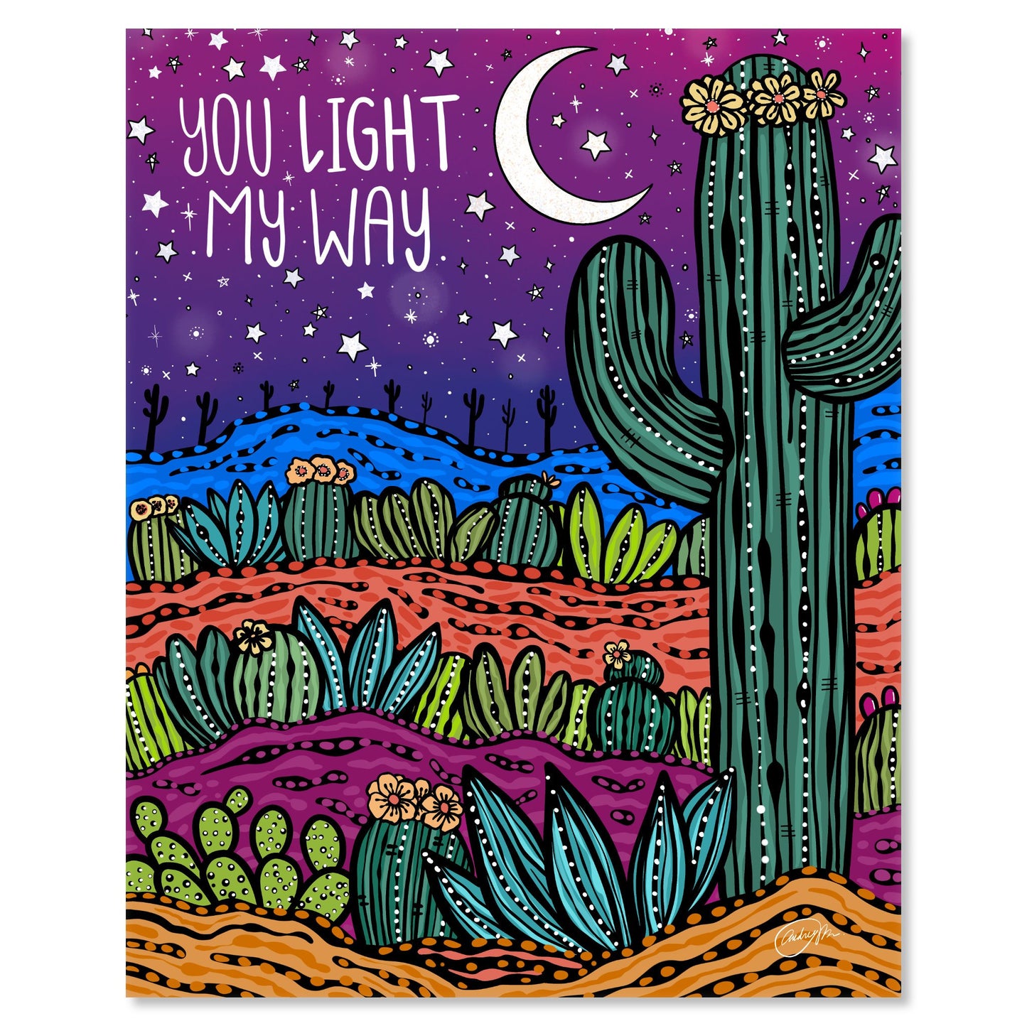 Art print on white with shadow