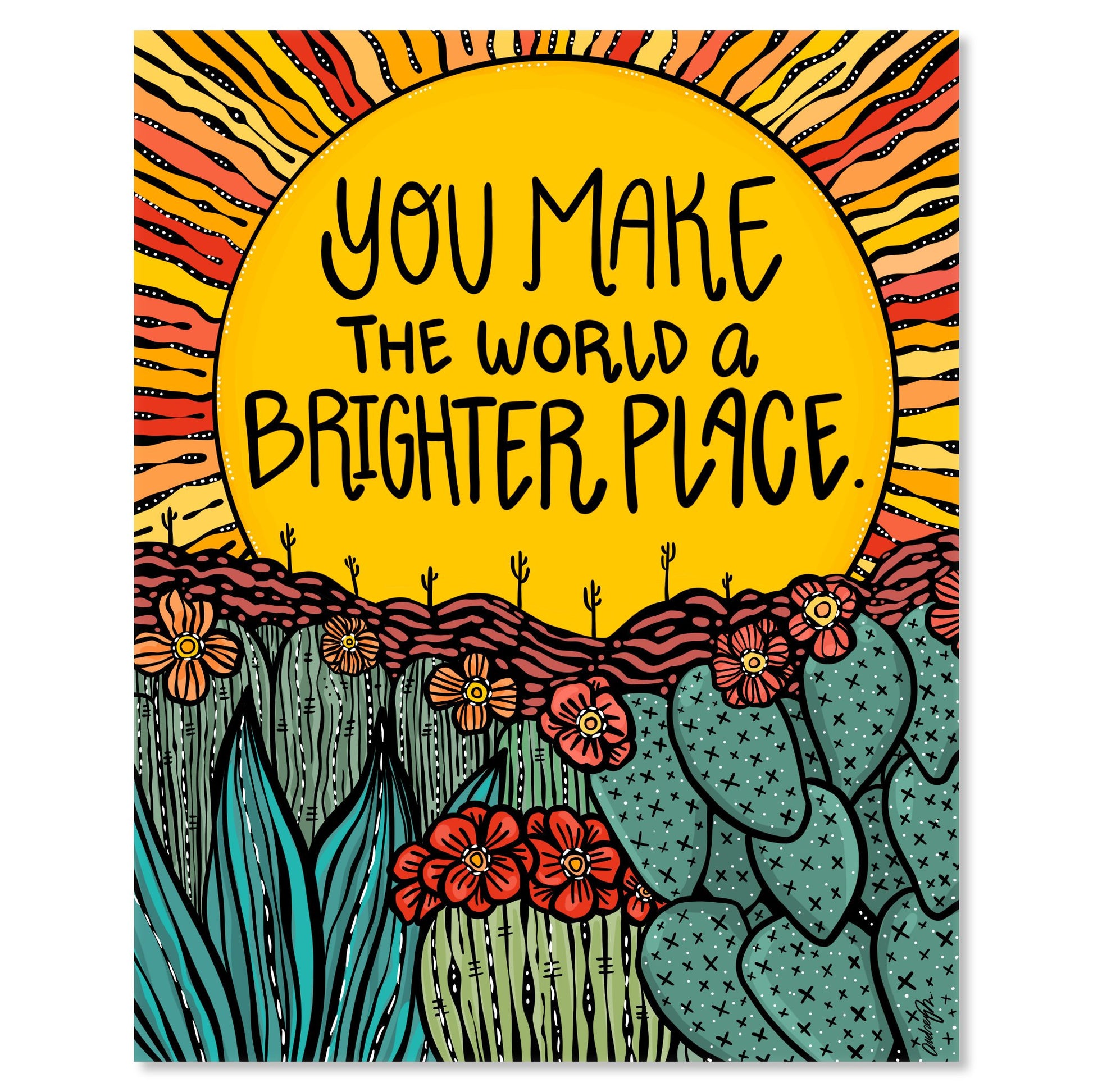 Art print on white with shadow