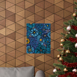 Premium Matte Poster - Blue Flowers