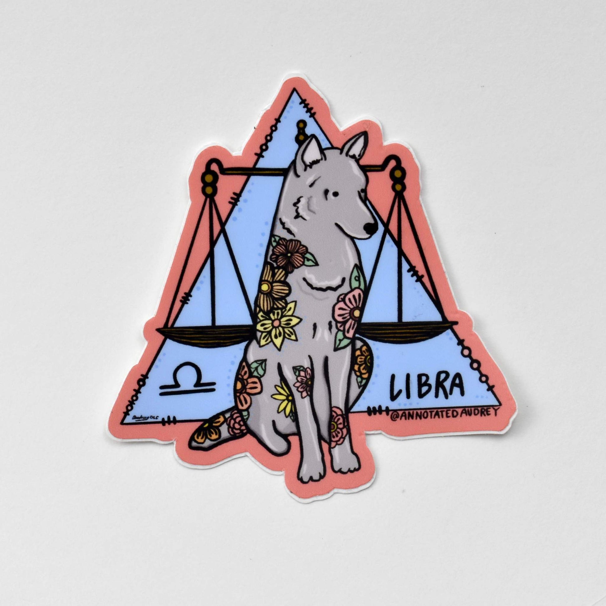 Sticker on white background